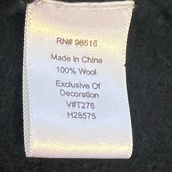 Coldwater Creek 100% Wool Embroidery Duster Medium - Picture 6 of 6